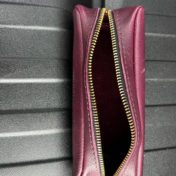 Portland Leather Maroon Pencil Pouch - Picture 4 of 4